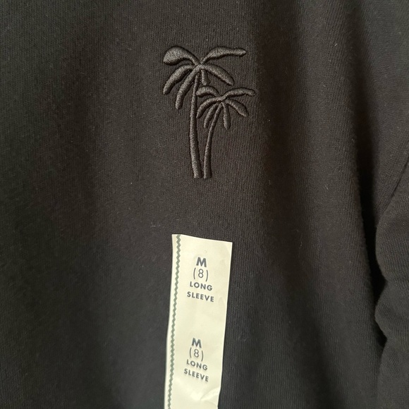 Cat & Jack Boys Black Palm Tree NWT Hoodie Size Medium 8 School Sweatshirt - Picture 3 of 5